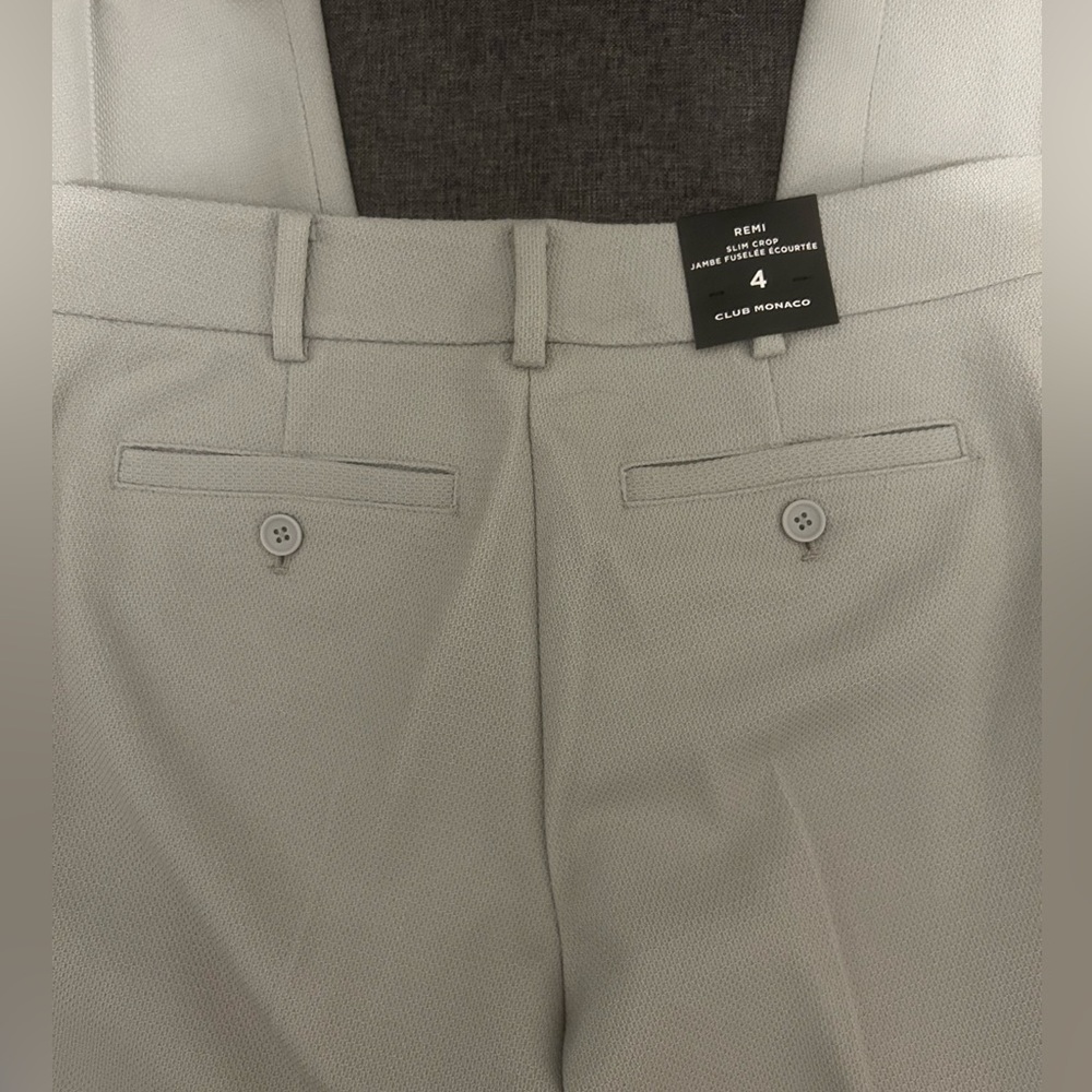 NWT CLUB MONACO | Remi Slim Crop Pant | Grey | Size 4 - Picture 6 of 10